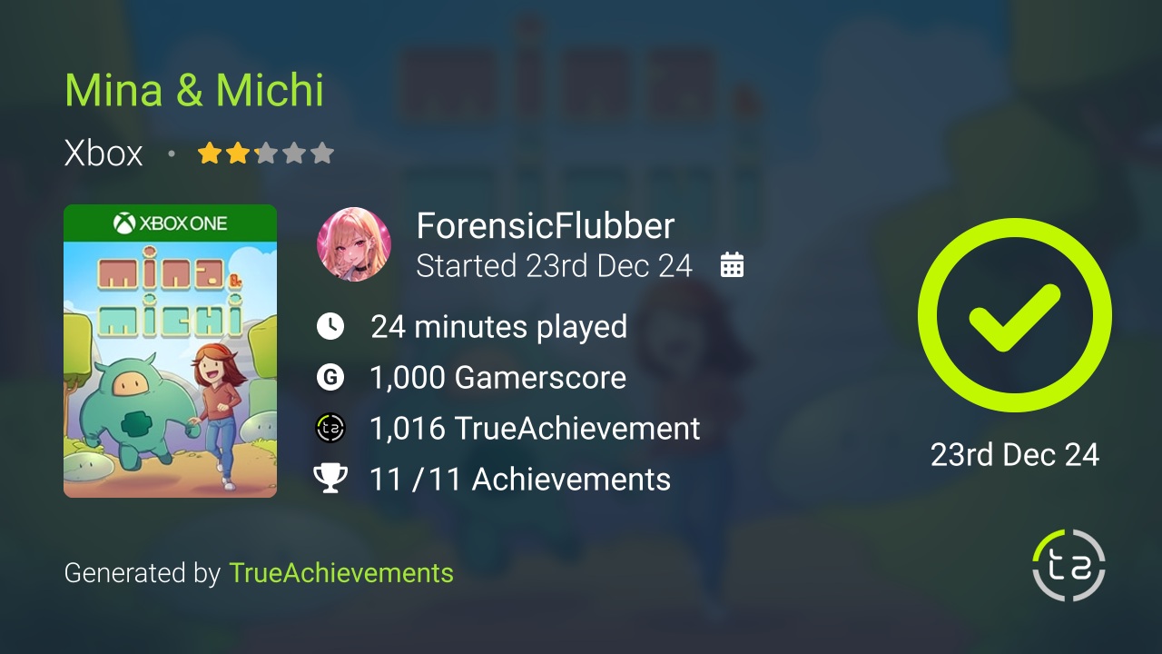 Mina & Michi achievement summary